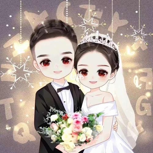 手绘头像‖美腻的婚纱照7815_头像_手绘_婚纱照_绘画_寻找小红书