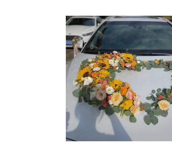 向日葵婚车 | 橙色系婚车 | 小清新手捧_婚车_向日葵