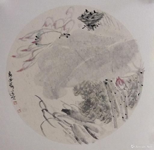 荷花图011_洪大亮画集_洪大亮作品展_洪大亮在线作品