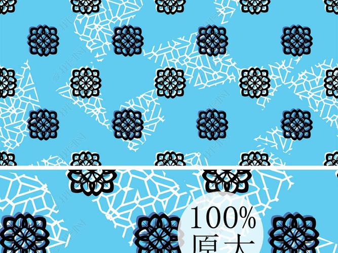 原创简约几何图形纹理花纹四方连续壁纸-版权可商用