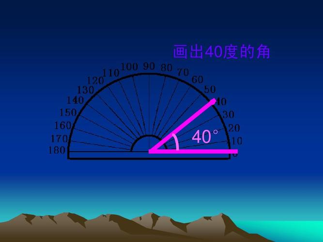 文档网 所有分类 小学教育 数学 《角的画法》课件 画出40度的角 上一