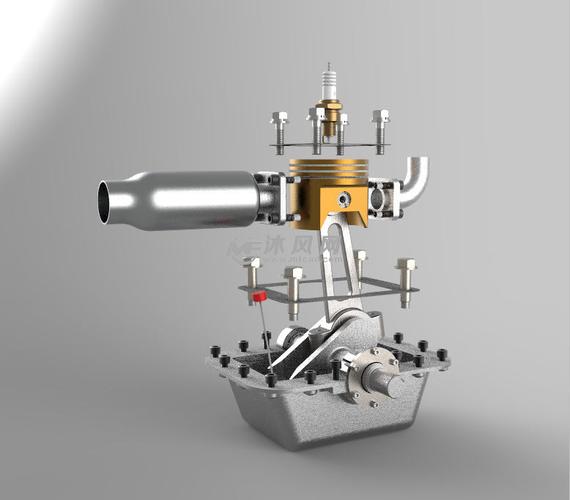 单缸发动机sw模型图 - 动力系统图纸 - 沐风网