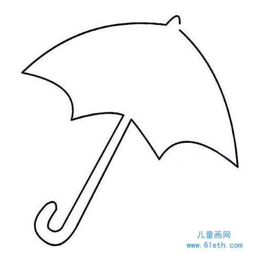 幼儿雨伞一笔画图片