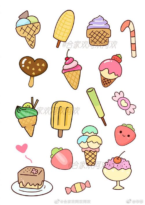 这些可爱的食物简笔画,画着画着就食欲大增了~问问孩子今天吃了啥