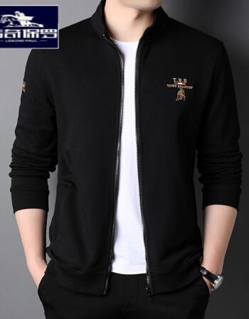 传奇保罗保罗旗舰官方秋装新款纯棉男士卫衣时尚休闲开衫拉链上衣全棉