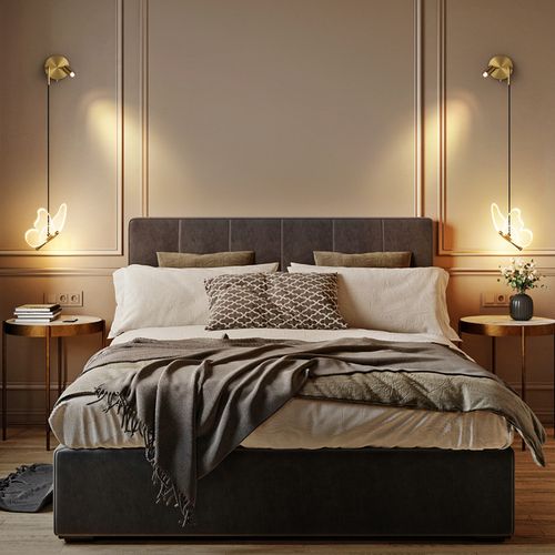 壁灯床头卧室灯现代简约轻奢蝴蝶水晶灯北欧客厅背景