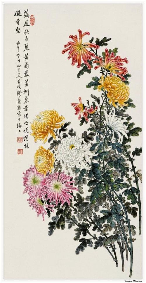 名家国画作品 —— 《菊花》