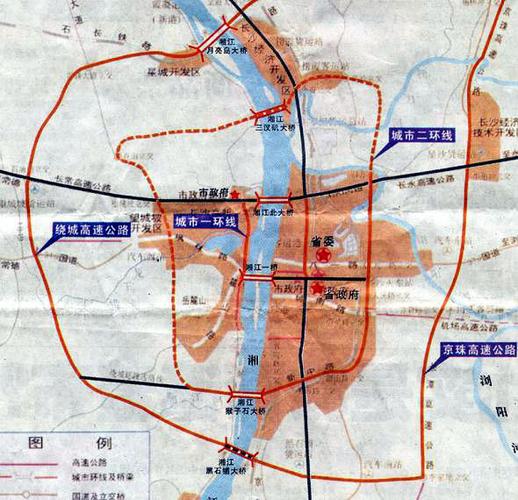长沙市城市道路交通规划图