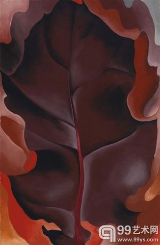 乔治亚61欧姬芙(georgia o"keeffe)作品 《秋叶2》这个月对于艺术