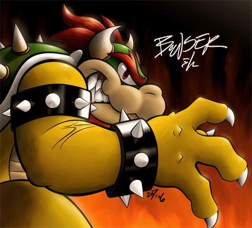 《超级玛丽》游戏角色插画:bowser koopa(库巴)