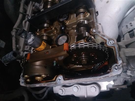 上汽名爵3发动机正时链条无故拉长