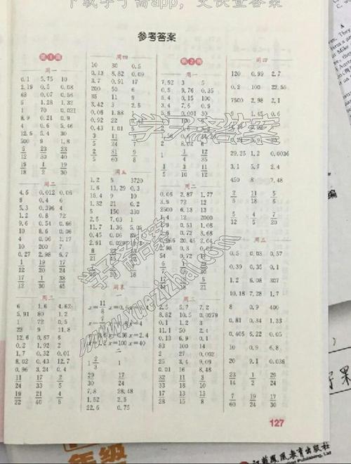 苏教版六年级上册数学计算能手答案