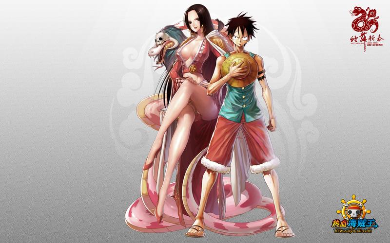 很喜欢女帝和路飞的壁纸,想用来做电脑桌面壁纸,想进行一下ps美化.