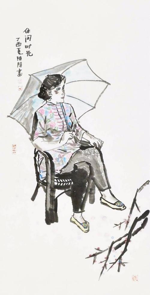 陈阳人物画作品赏析:画法洗练而简约,人物生动而逼真