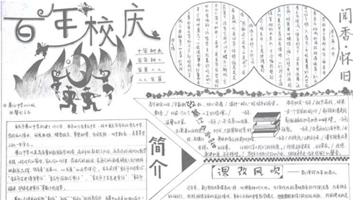 二十周年庆主题手抄报校庆十周年手抄报