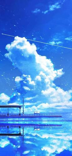 蓝色系夏日小清新壁纸做自己的太阳与山川湖海为伴热爱生活