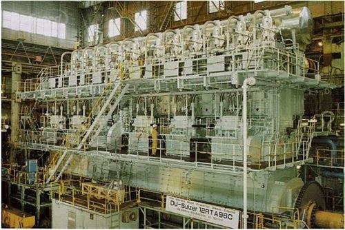 例如今天带给大家的搭载到轮船上的,     这个发动机由芬兰的瓦锡兰