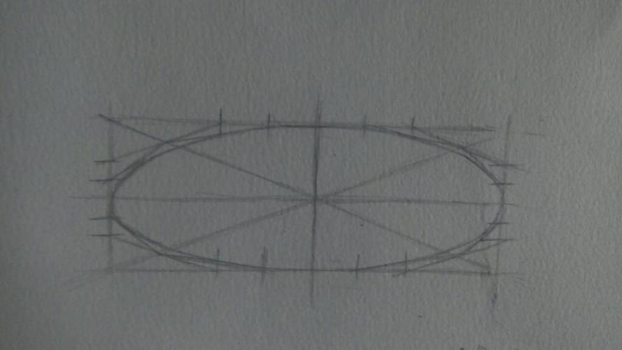 素描椭圆画法步骤图