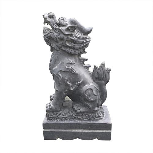 石雕朝天吼摆件天然石材雕刻望天吼蹬龙望君归工艺品青石朝天吼