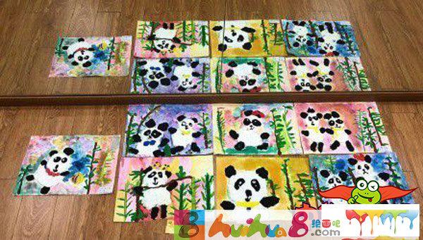 大熊猫吃竹子怎么画怎么画简笔画教程_绘画吧-画画
