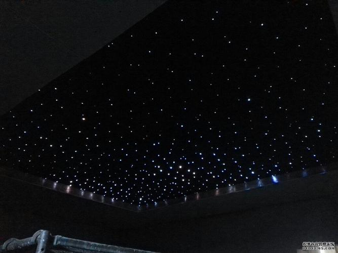 做法及装修效成都夏葵星空顶光纤灯项目展示家装室内星空顶制作施工