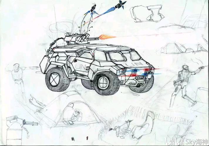 09式步兵战车(激光炮塔)画