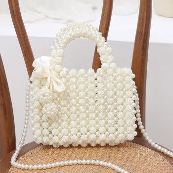 制作礼物送女友材料包串珠手提仙女斜挎包杨梅珠材料包自己做工具教程