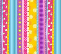 彩色 花布印花 图案