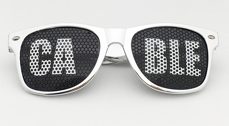 可定做印刷logo经典款促销礼品太阳镜贴纸米钉墨镜眼镜贴纸镀膜孔