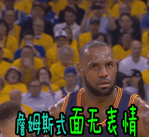 nba总决赛勒布朗詹姆斯面无表情克里夫兰骑士gif动图_动态图_表情包