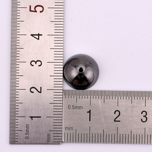 手工饰品厂家直销 13mm半面圆形中孔铜帽配件 服饰配件 优质环保