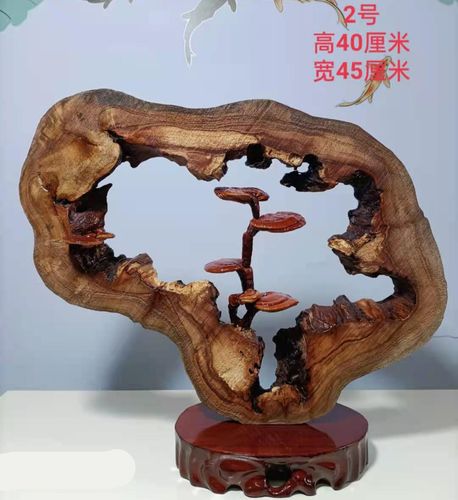 泰山灵芝盆景根雕摆件工艺品特产家居装饰创意小礼品礼物家用办公室送