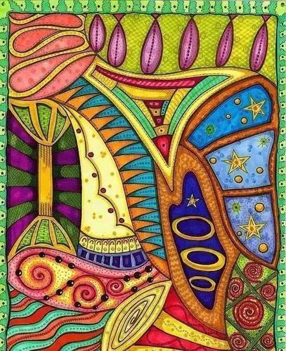 彩色线描这样画,果断收藏