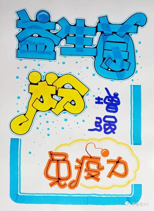 门店需要的《益生菌粉》海报教程分解及作品模板!