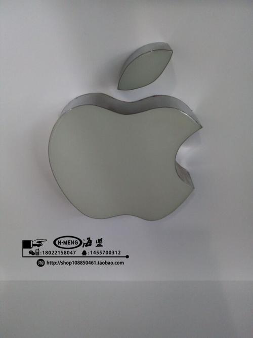 供应新款苹果手机展示柜树脂发光字logo手机柜台批发