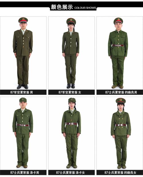 厂家87式经典老式军装老兵常服军训迷彩服的确良涤