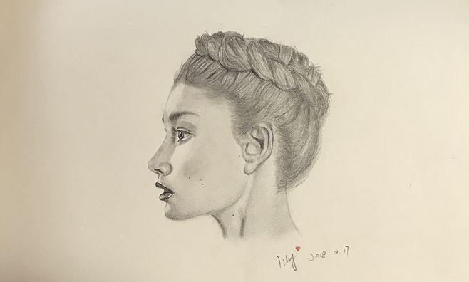 侧脸素描