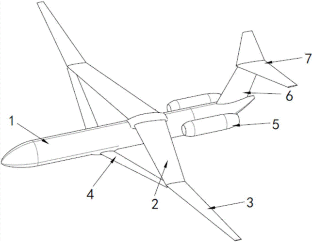 一种采用前缘支撑翼的m形翼高亚声速飞行器气动布局制造技术