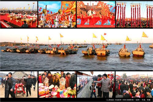 祭海节现场还有民间美术和手工艺展演