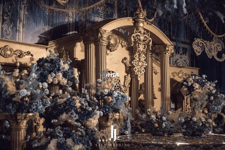 质感拉满的蓝金色欧式婚礼98我好像进了宫殿_婚礼_欧式_备婚_设计