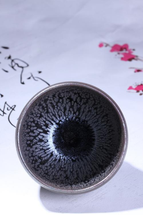 游辉师傅 油滴盏 全手工柴烧 建盏收藏品 完美结晶收藏巨大