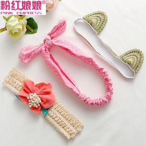 儿童发带韩国头饰品新生婴儿头花发箍公主猫耳朵发卡宝宝头带发饰