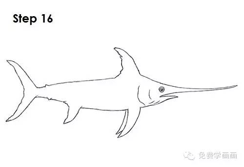 【作业】免费学画画,今天教你画剑鱼,别忘了交作