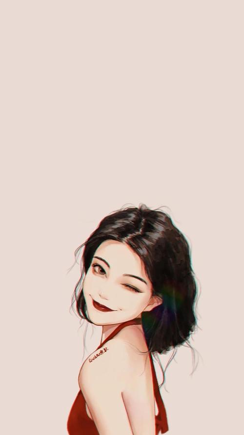 中国风插画复古手绘女生壁纸头像插画师微博qiuhan寒秋