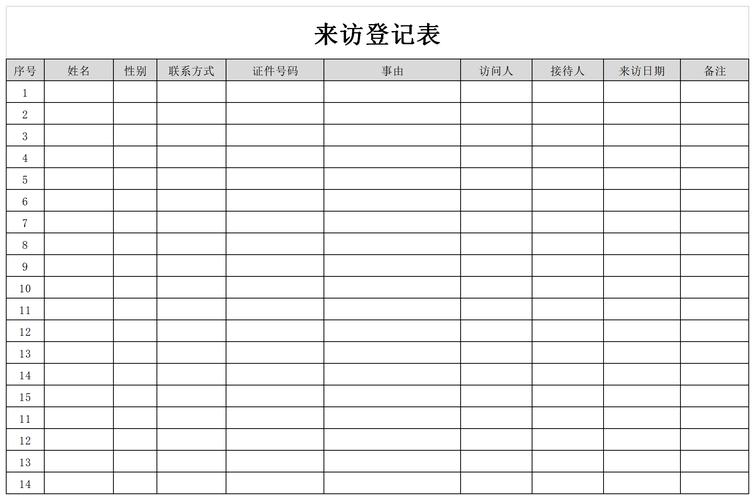 来访登记表模板免费下载-来访登记表格模板下载-华军