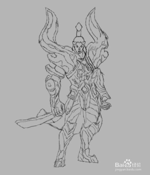 简笔画后羿有步骤