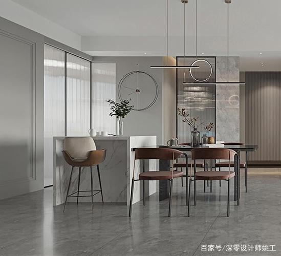新婚小夫妻住合肥153㎡,餐桌连着岛台,给厨房腾地,整