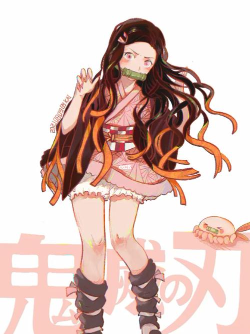 鬼灭之刃 |祢豆子 |绘画过程_鬼灭之刃_绘画_兴趣爱好