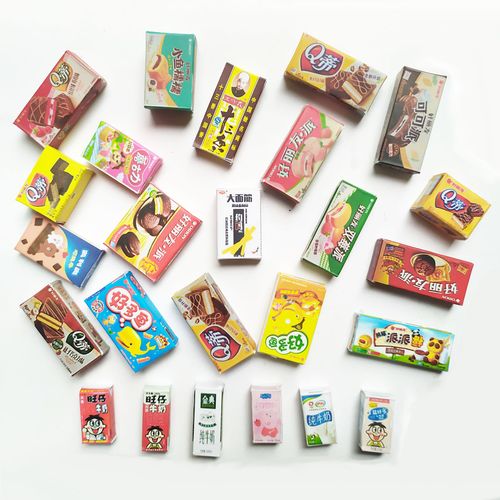 bjd微缩食玩模型旺仔奶饮料摆设ob11娃娃用拍照道具迷你零食配件