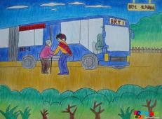 79幅以学雷锋做好事为主题的儿童画画图片大全